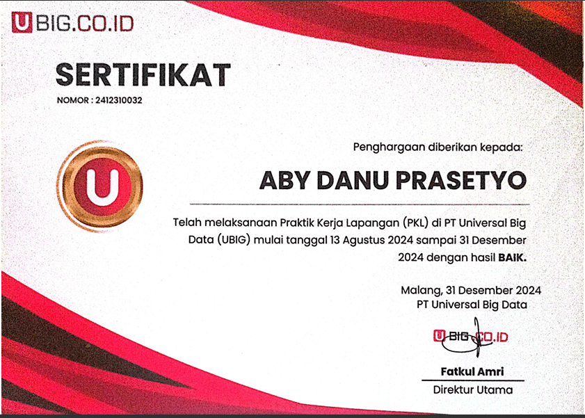 Sertifikat Magang